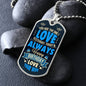 Happy Birthday Husband - The One & Only Forever - Dog Tag