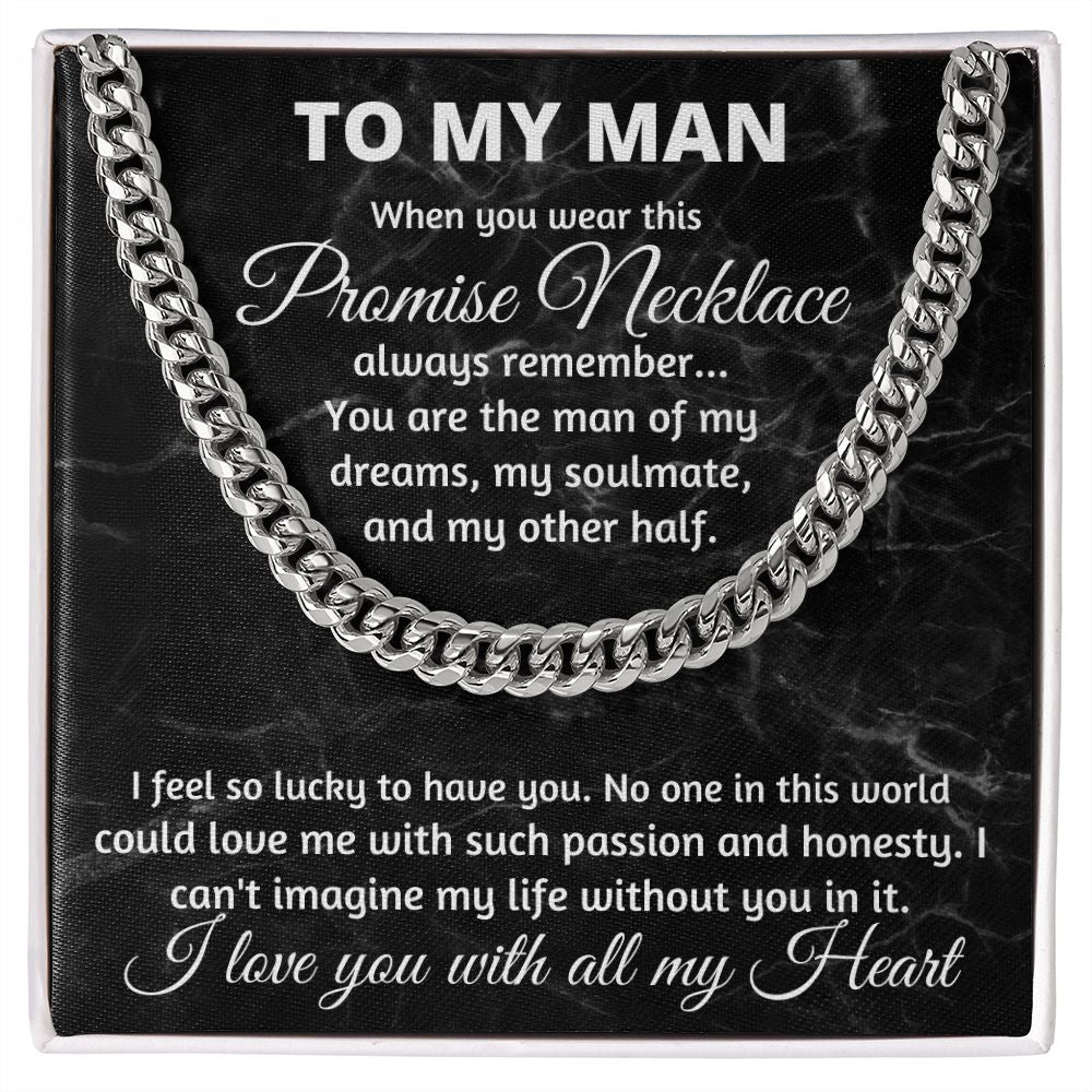 My Man - Promise Cuban Link Chain Necklace