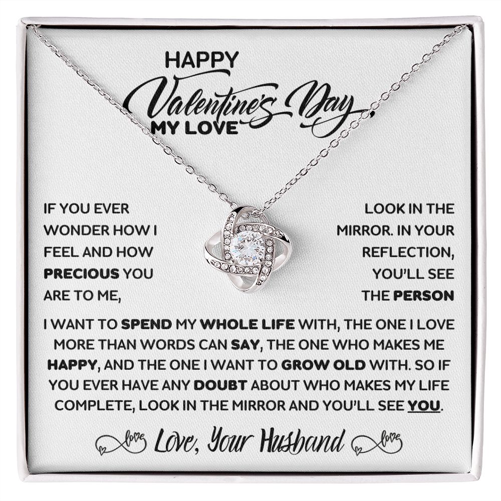 Valentine's Day - You Are The Love Of My Life - Love Knot Necklace