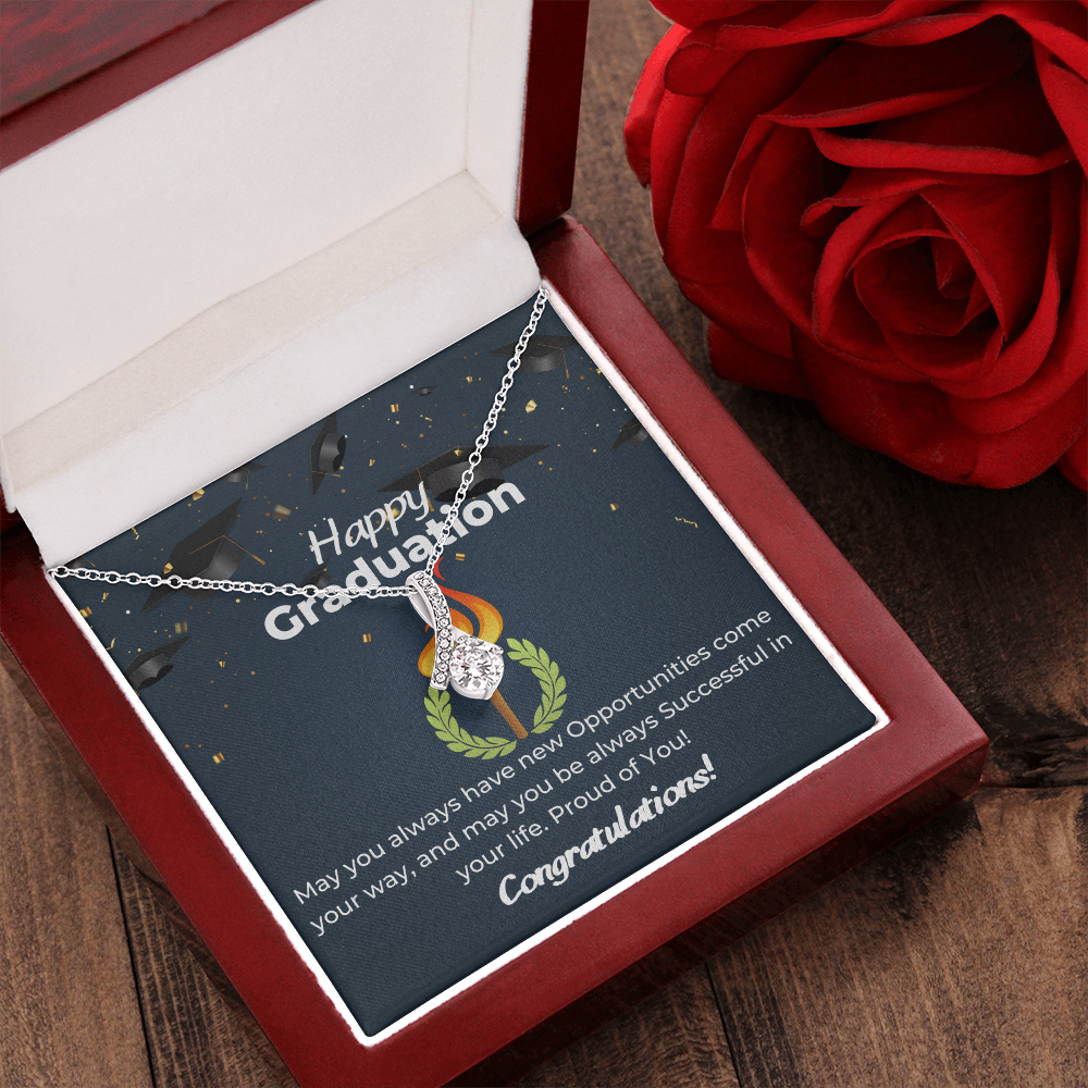 For Her Graduation - Hold on the Torch of Success | Alluring Beauty Necklace